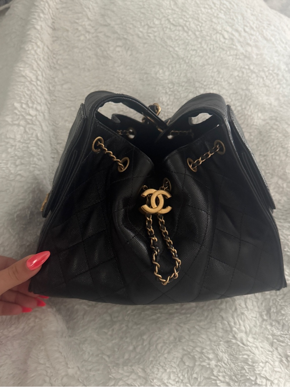 Chanel Black small 25 with GHW